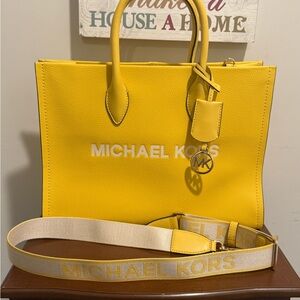 Michael Kors Mirella Medium Yellow Tote Bag
